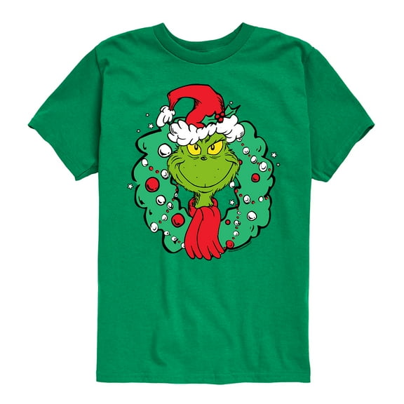 Dr. Seuss - Grinch Wreath - Toddler And Youth Short Sleeve Graphic T-Shirt
