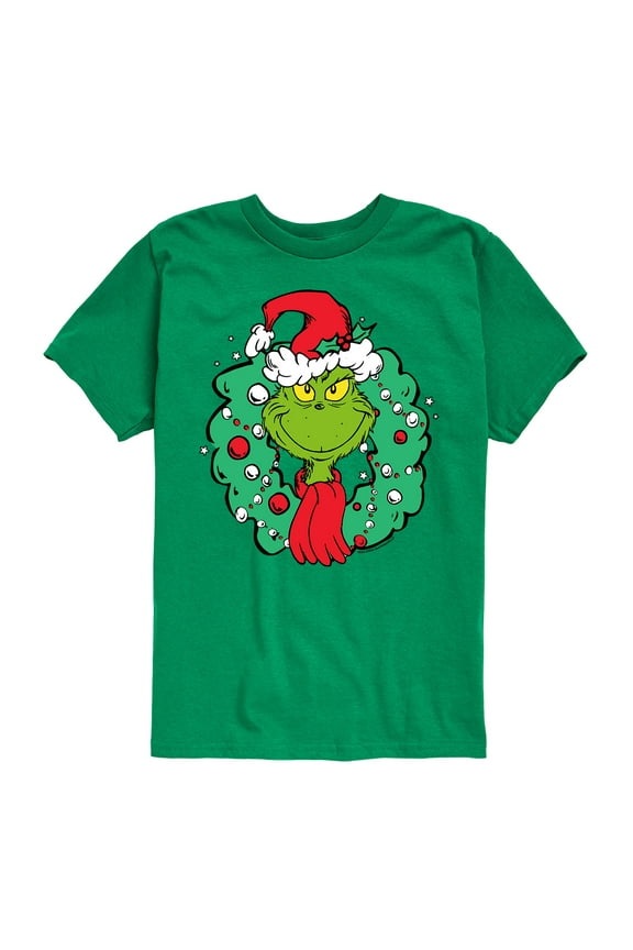 Dr. Seuss - Grinch Wreath - Toddler And Youth Short Sleeve Graphic T-Shirt