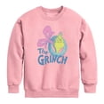 thumbnail image 1 of Dr. Seuss - Grinch Wreath - Youth Crew Fleece Sweatshirt, 1 of 3