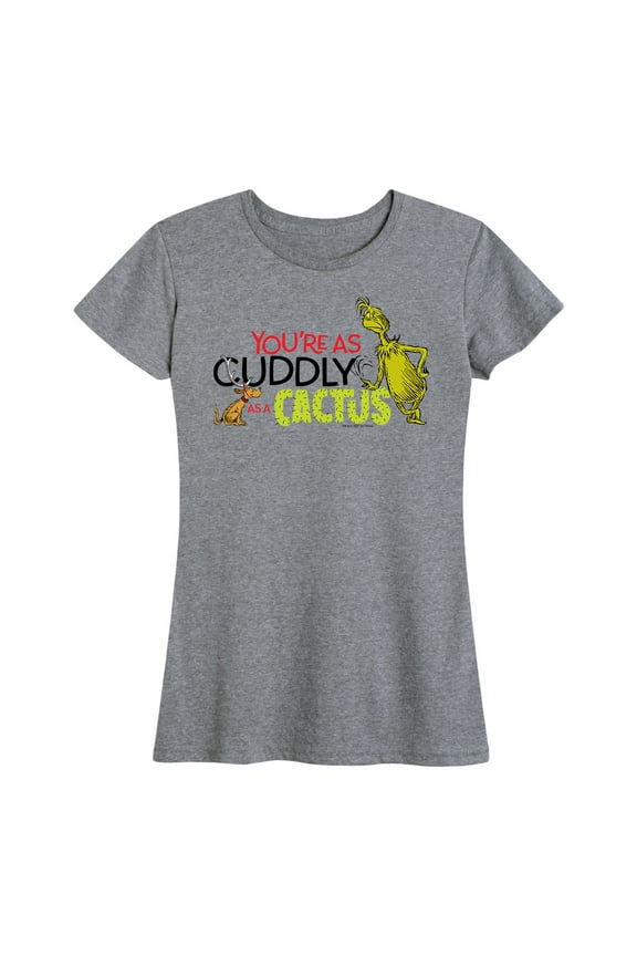 Dr. Seuss - Grinch and Max Cuddly As A Cactus - Women's Short Sleeve Graphic T-Shirt