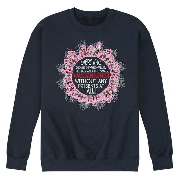 Dr. Seuss - Grinch and Max - Men's Crew Neck Fleece Pullover