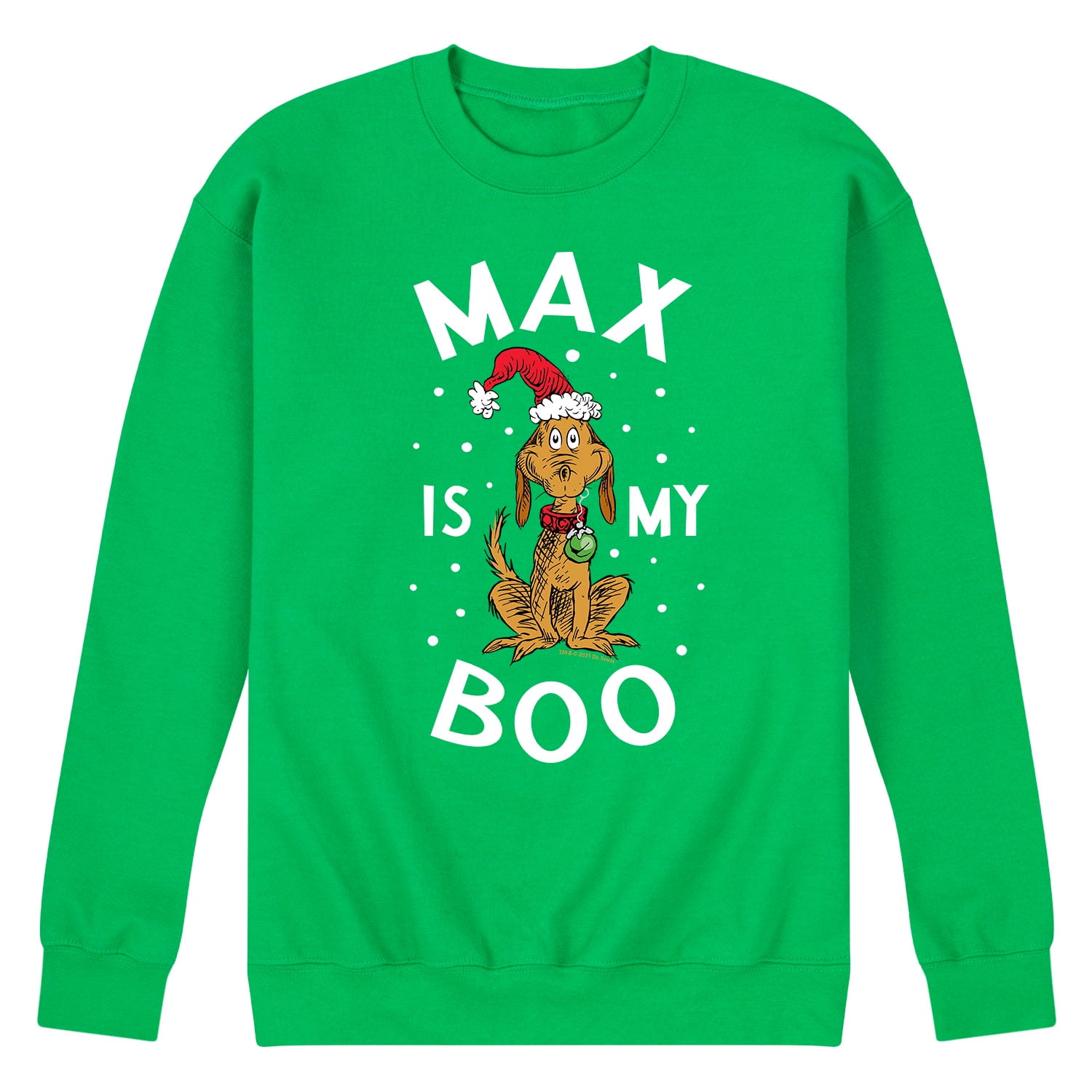Seuss Grinch and Max Men's Crew Neck Fleece Pullover
