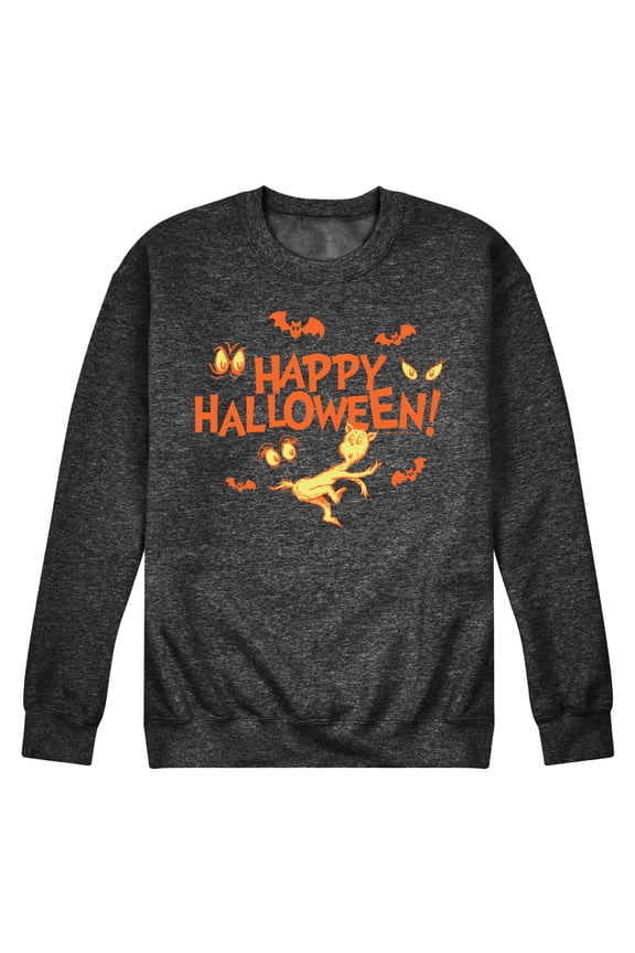 - Happy Halloween Eyes - Men's Crew Neck Fleece Pullover