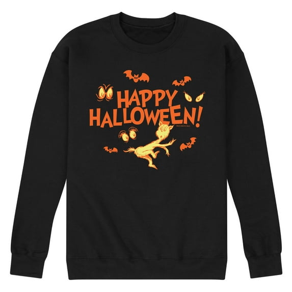 Dr. Seuss - Happy Halloween Eyes - Men's Crew Neck Fleece Pullover