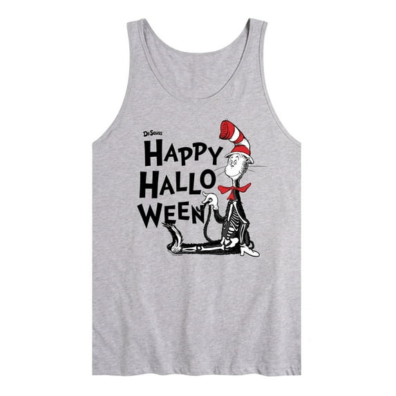 Dr. Seuss - Happy Halloween Skeleton Cat - Men's Jersey Tank Top