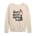 thumbnail image 1 of Dr. Seuss - Happy Halloween Skeleton Cat - Women's Lightweight French Terry Long Sleeve Shirt, 1 of 6