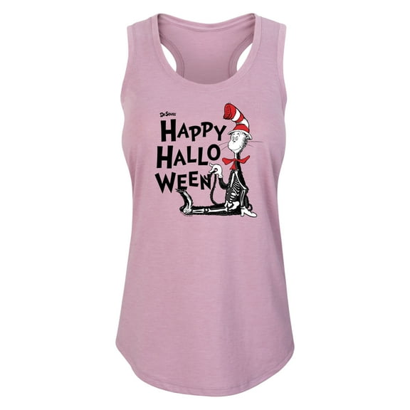Dr. Seuss - Happy Halloween Skeleton Cat - Women's Racerback Tank Top