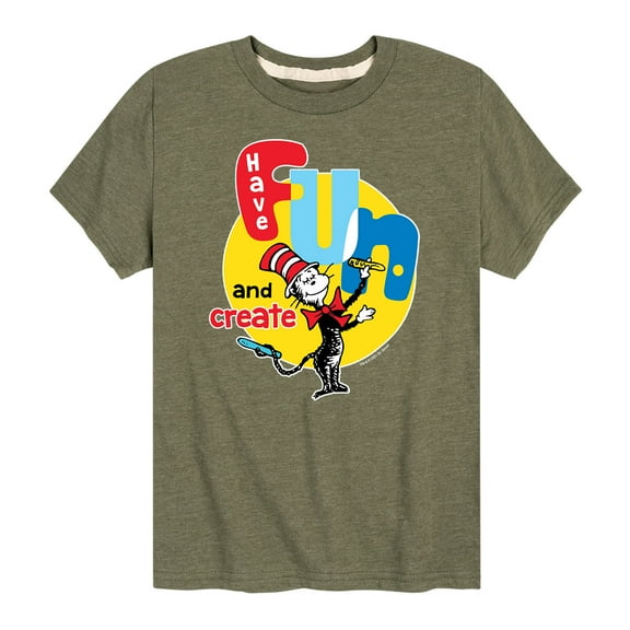 Dr. Seuss - Have Fun And Create - Toddler And Youth Short Sleeve Graphic T-Shirt