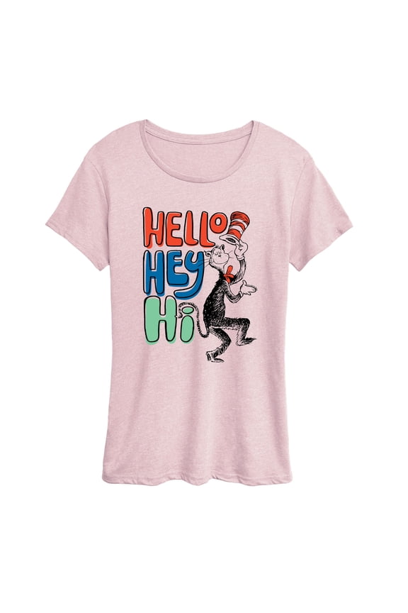 - Hello Hey Hi - Women's Short Sleeve Graphic T-Shirt