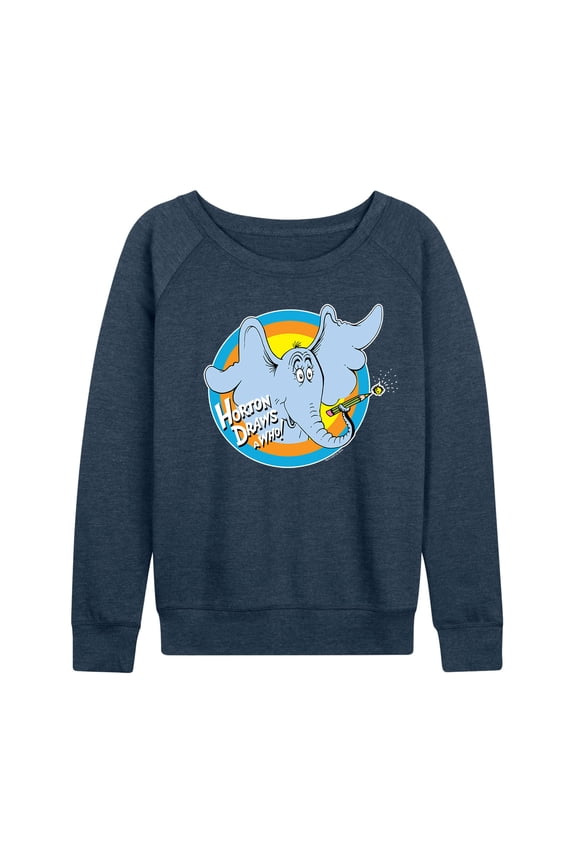 - Horton Draws A Who - Women's Lightweight French Terry Long Sleeve Shirt