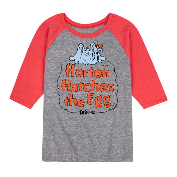 Dr. Seuss - Horton Hatch the Egg - Cloud - Easter - Toddler And Youth Raglan Graphic T-Shirt