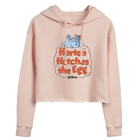 Dr. Seuss - Horton Hatches the Egg - Cloud - Easter - Juniors Cropped Pullover Hoodie