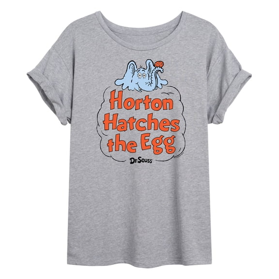 Dr. Seuss - Horton Hatches the Egg - Cloud - Easter - Juniors Ideal Flowy Muscle T-Shirt