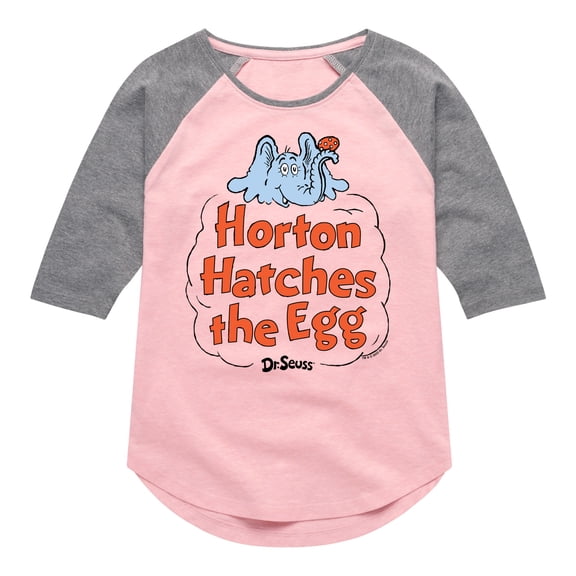 Dr. Seuss - Horton Hatches the Egg - Cloud - Toddler And Youth Girls Raglan Graphic T-Shirt