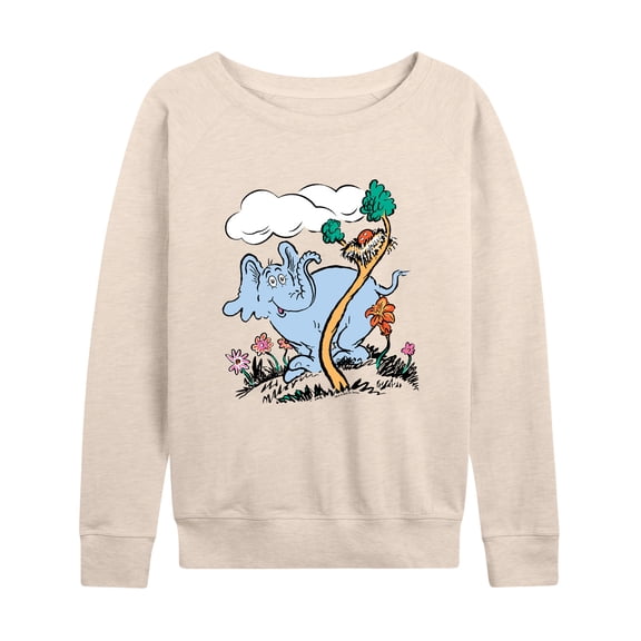 Dr. Seuss - Horton Hatches the Egg - Trees and Flowers - Easter - Women's Lightweight French Terry Long Sleeve Shirt