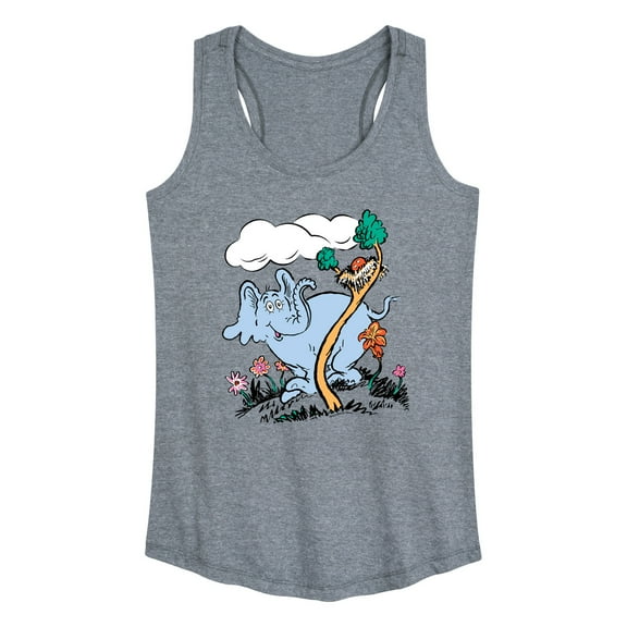 Dr. Seuss - Horton Hatches the Egg - Trees and Flowers - Easter - Women's Racerback Tank Top
