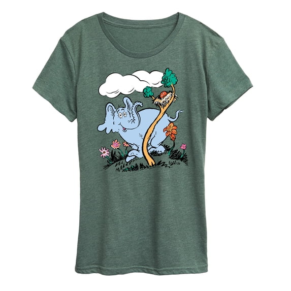Dr. Seuss - Horton Hatches the Egg - Trees and Flowers - Easter - Women's Short Sleeve Graphic T-Shirt