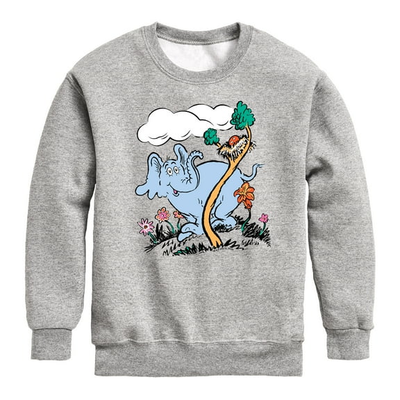 Dr. Seuss - Horton Hatches the Egg - Trees and Flowers - Toddler And Youth Crewneck Fleece Sweatshirt