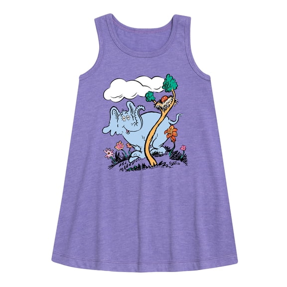 Dr. Seuss - Horton Hatches the Egg - Trees and Flowers - Toddler and Youth Girls A-line Dress