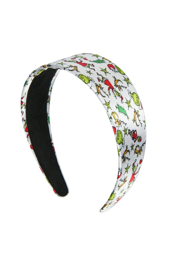 Dr. Seuss How The Grinch Stole Christmas Allover Character Design Headband For Women and Girls