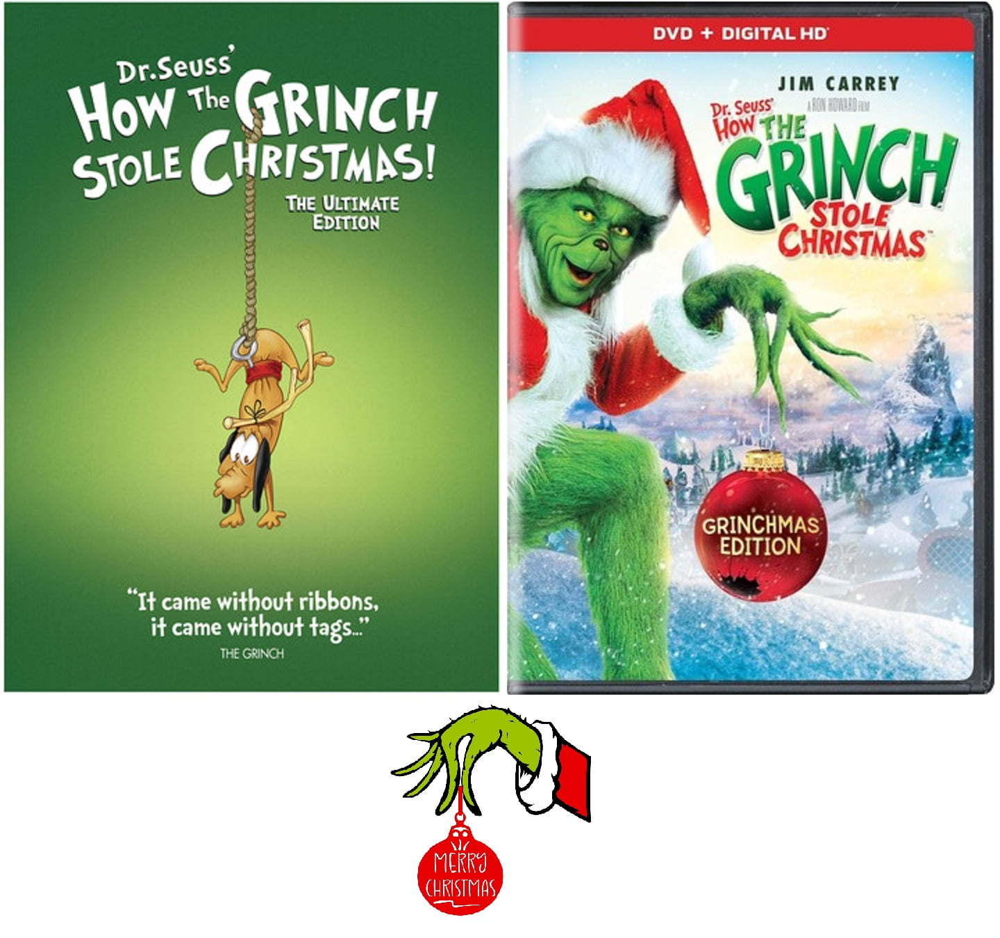Dr Seuss How The Grinch Stole Christmas DVD Double Feature Jim Carrey
