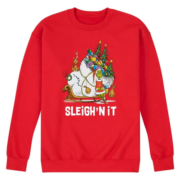 Dr. Seuss - How The Grinch Stole Christmas - Men's Crew Neck Fleece Pullover