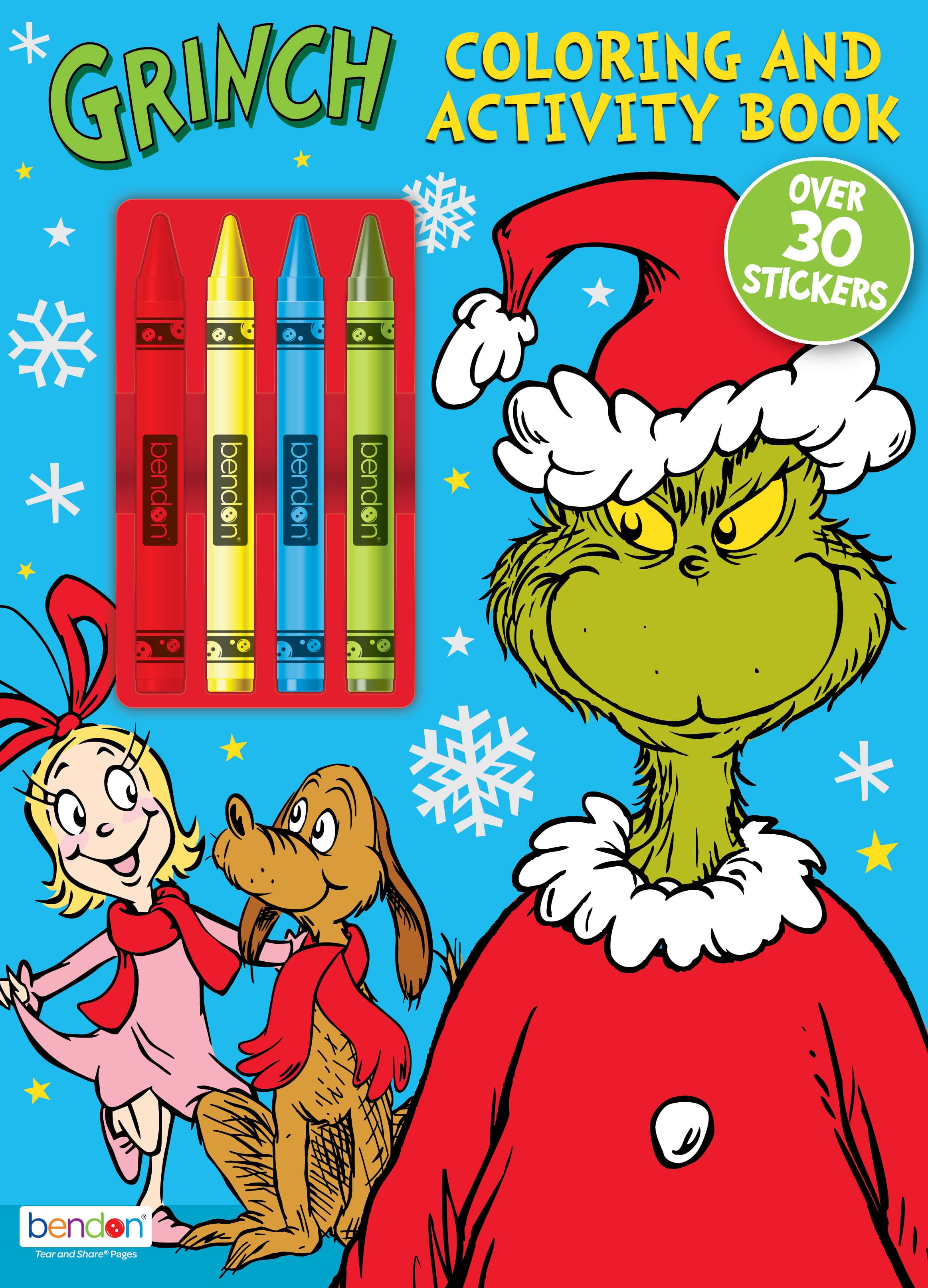Dr. Seuss How the Grinch Stole Christmas 48-Page Coloring Book with 4 Crayons, Paperback by Bendon