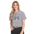 thumbnail image 1 of Dr. Seuss - I Know A Thing Or Two - Juniors Cropped Cotton Blend T-Shirt, 1 of 6