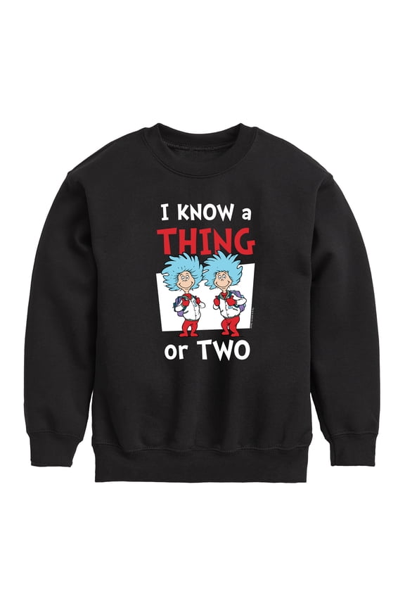 - I Know A Thing Or Two - Toddler And Youth Crewneck Fleece Sweatshirt