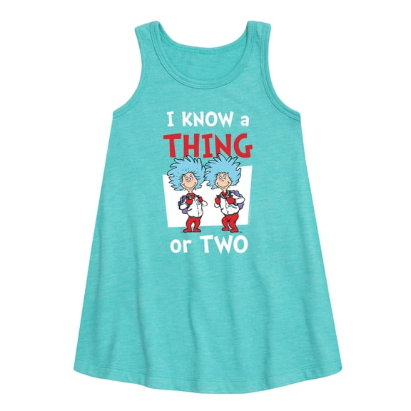 Dr. Seuss - I Know A Thing Or Two - Toddler and Youth Girls A-line Dress