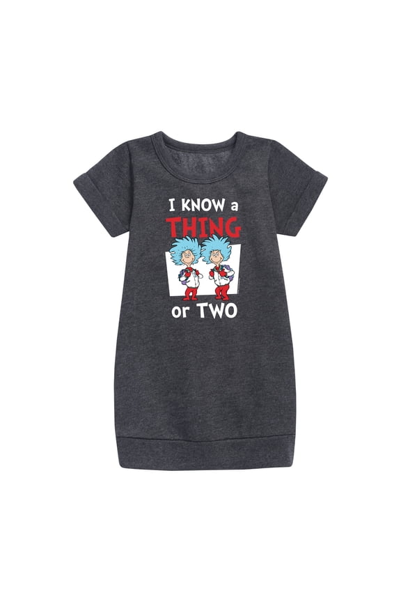 - I Know A Thing Or Two - Youth Girls Fleece Dress