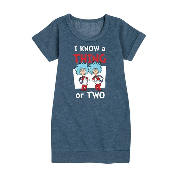 Dr. Seuss - I Know A Thing Or Two - Youth Girls Fleece Dress