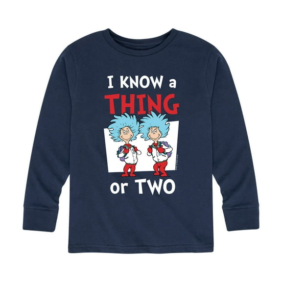 Dr. Seuss - I Know A Thing Or Two - Youth Long Sleeve Graphic T-Shirt