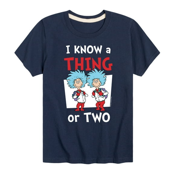 Dr. Seuss - I Know A Thing Or Two - Youth Short Sleeve Graphic T-Shirt