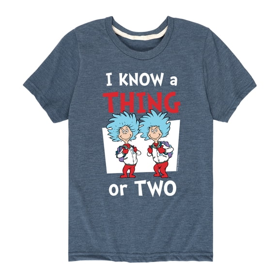 Dr. Seuss - I Know A Thing Or Two - Youth Short Sleeve Graphic T-Shirt