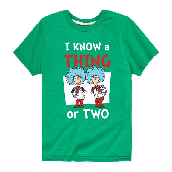 Dr. Seuss - I Know A Thing Or Two - Youth Short Sleeve Graphic T-Shirt