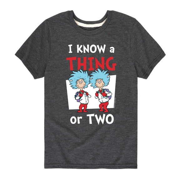 Dr. Seuss - I Know A Thing Or Two - Youth Short Sleeve Graphic T-Shirt