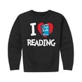 thumbnail image 1 of Dr. Seuss - I Love Reading - Toddler And Youth Crewneck Fleece Sweatshirt, 1 of 6