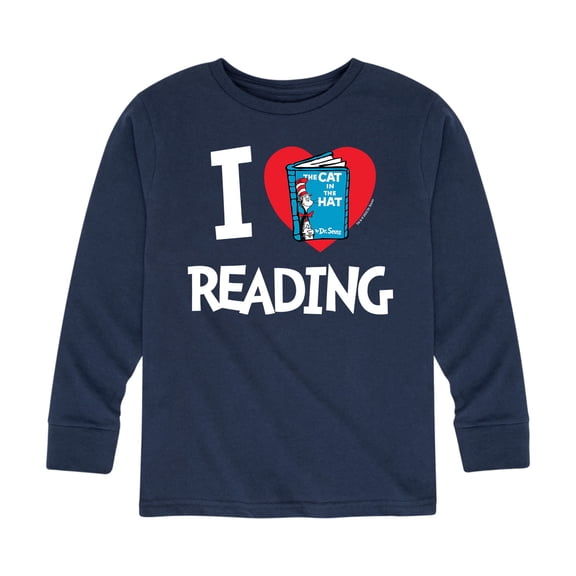 Dr. Seuss - I Love Reading - Toddler And Youth Long Sleeve Graphic T-Shirt
