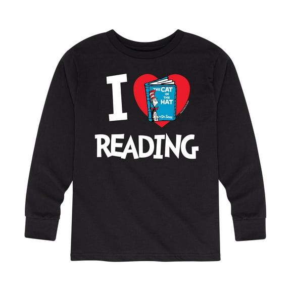 Dr. Seuss - I Love Reading - Toddler And Youth Long Sleeve Graphic T-Shirt