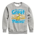 thumbnail image 1 of Dr. Seuss - I'm Off To Great Places - Toddler And Youth Crewneck Fleece Sweatshirt, 1 of 6