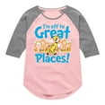 thumbnail image 1 of Dr. Seuss - I'm Off To Great Places - Toddler And Youth Raglan Graphic T-Shirt, 1 of 6