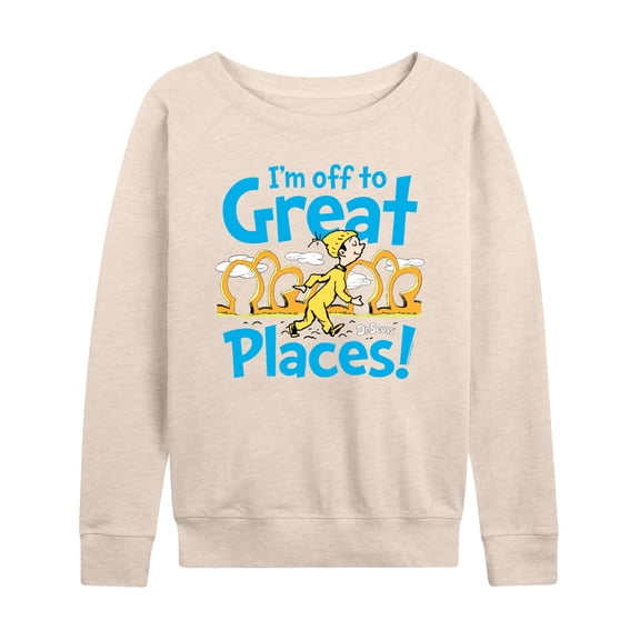 Dr. Seuss - I'm Off To Great Places - Women's Lightweight French Terry Long Sleeve Shirt