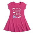 thumbnail image 1 of Dr. Seuss - I'm On My Way - Girls Fit And Flare Cap Sleeve Dress, 1 of 5