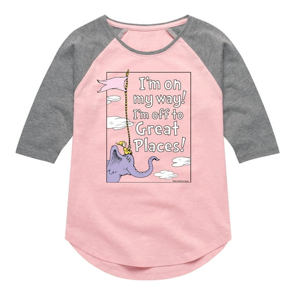 Dr. Seuss - I'm On My Way - Toddler And Youth Raglan Graphic T-Shirt