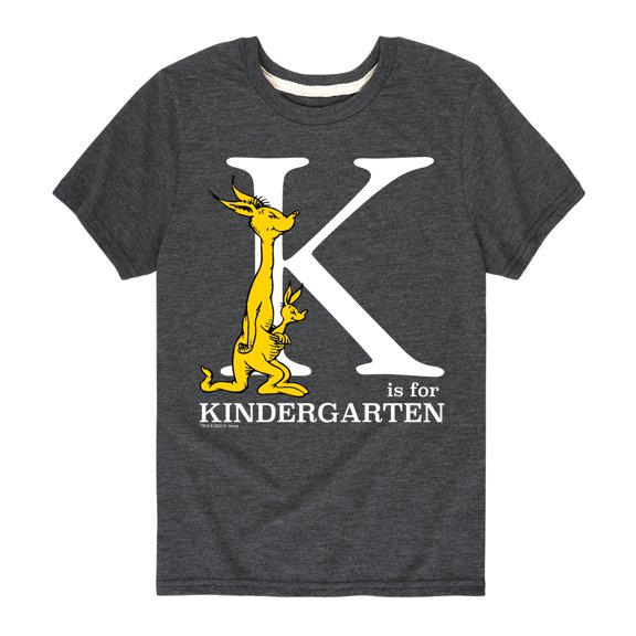 Dr. Seuss - K Is For Kindergarten - School - Youth Short Sleeve Graphic T-Shirt
