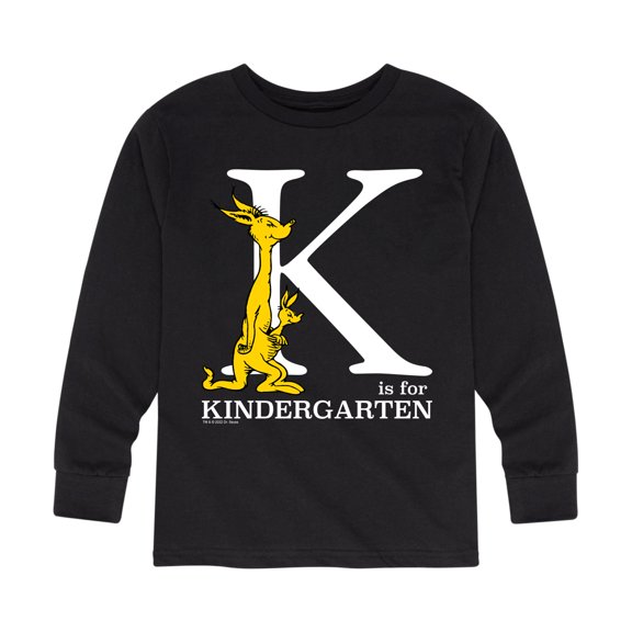 Dr. Seuss - K Is For Kindergarten - Youth Long Sleeve Graphic T-Shirt