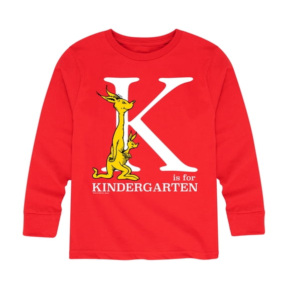 Dr. Seuss - K Is For Kindergarten - Youth Long Sleeve Graphic T-Shirt