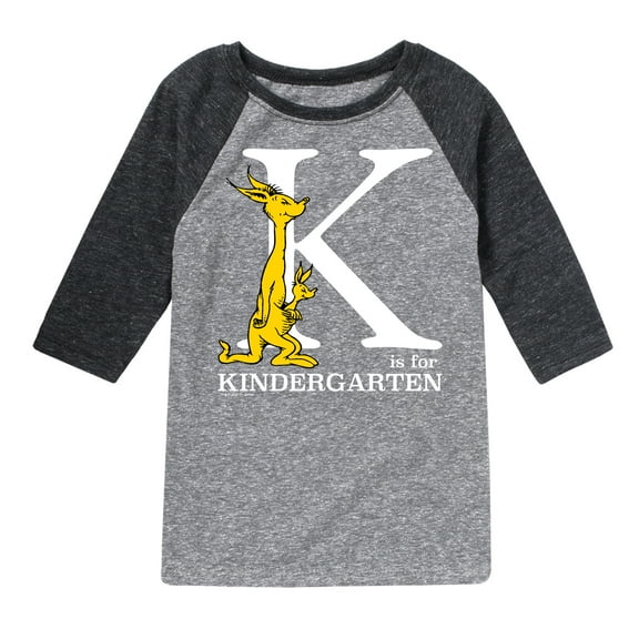 Dr. Seuss - K Is For Kindergarten - Youth Raglan Graphic T-Shirt