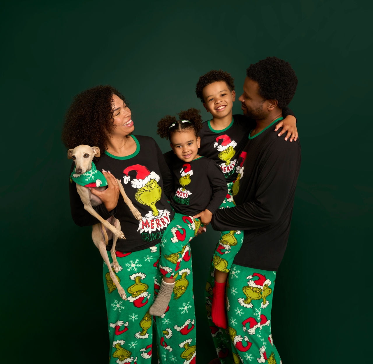 The Coupon deal of  Dr. Seuss Kids Merry Grinchmas Matching Family Pajama Set, 2-Piece, Sizes 4-16
